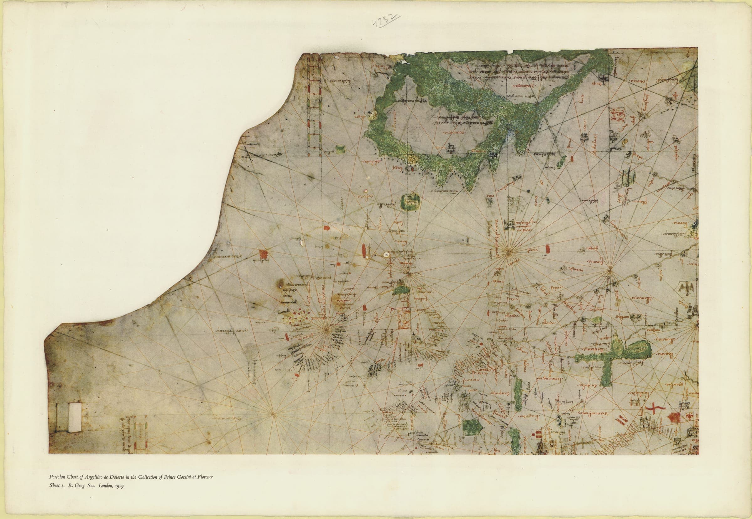 Carta portolana d'Angelino de Dalorto (1325) — Full 1
