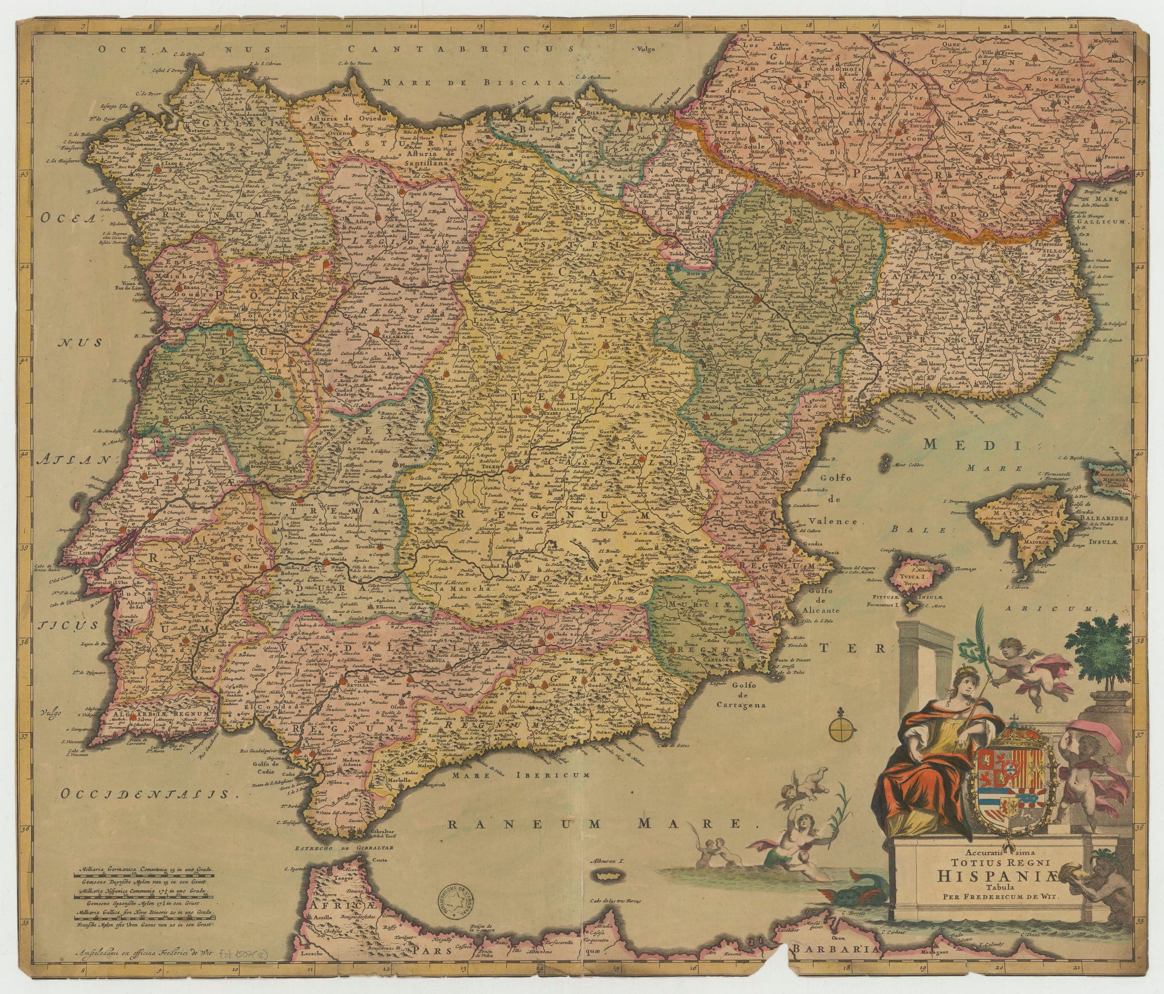 Accuratissima totius regni Hispaniae tabula (1698)