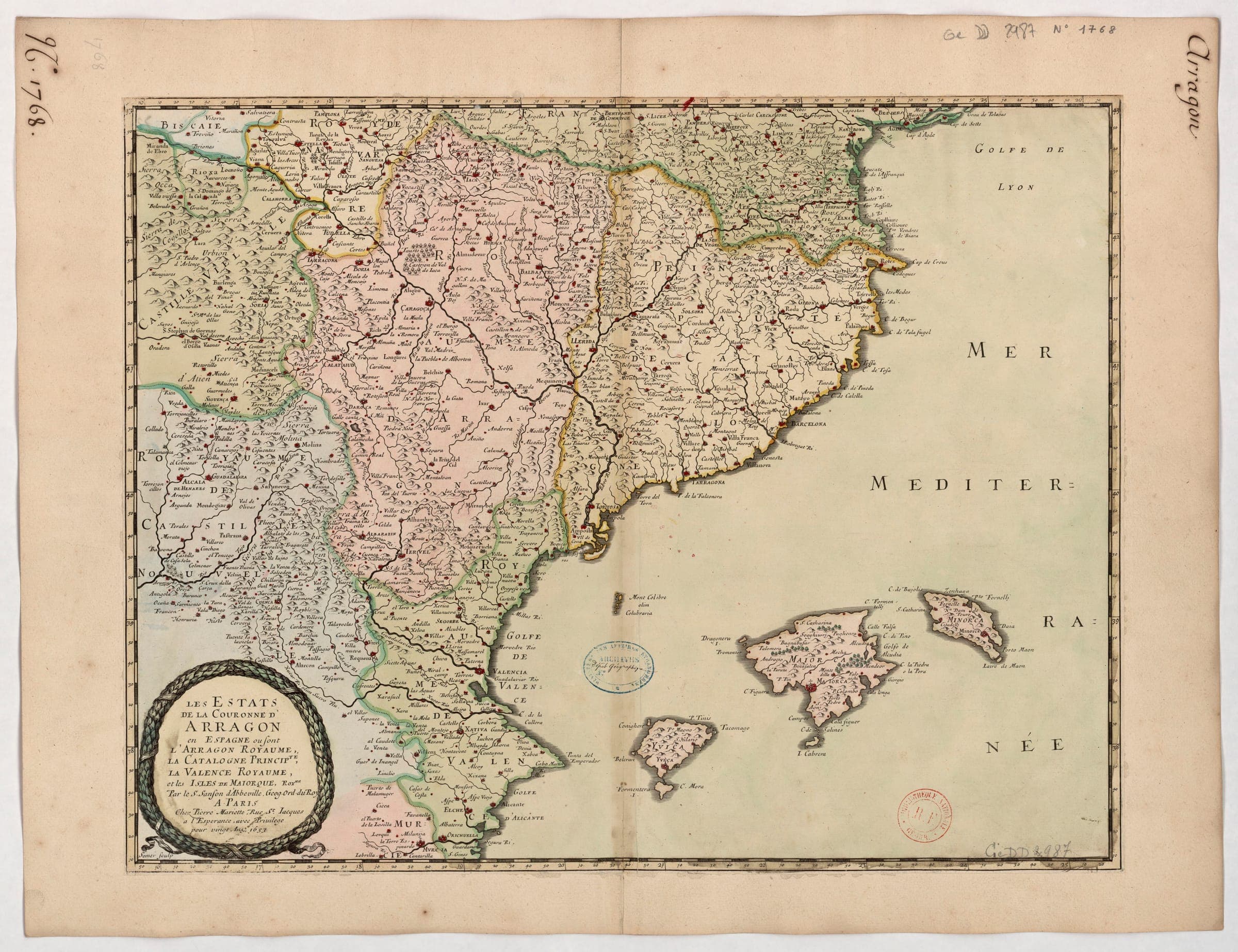 Les Estats de la Couronne d'Arragon en Espagne (1653)