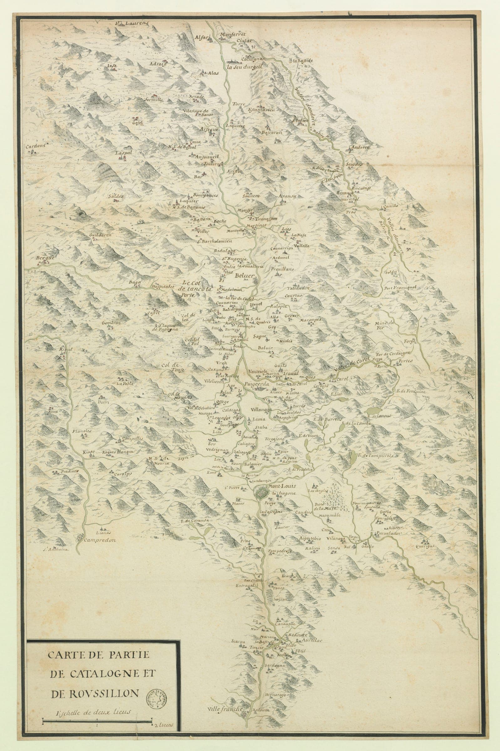 Carte de partie de Catalogne et de Roussillon (1787)