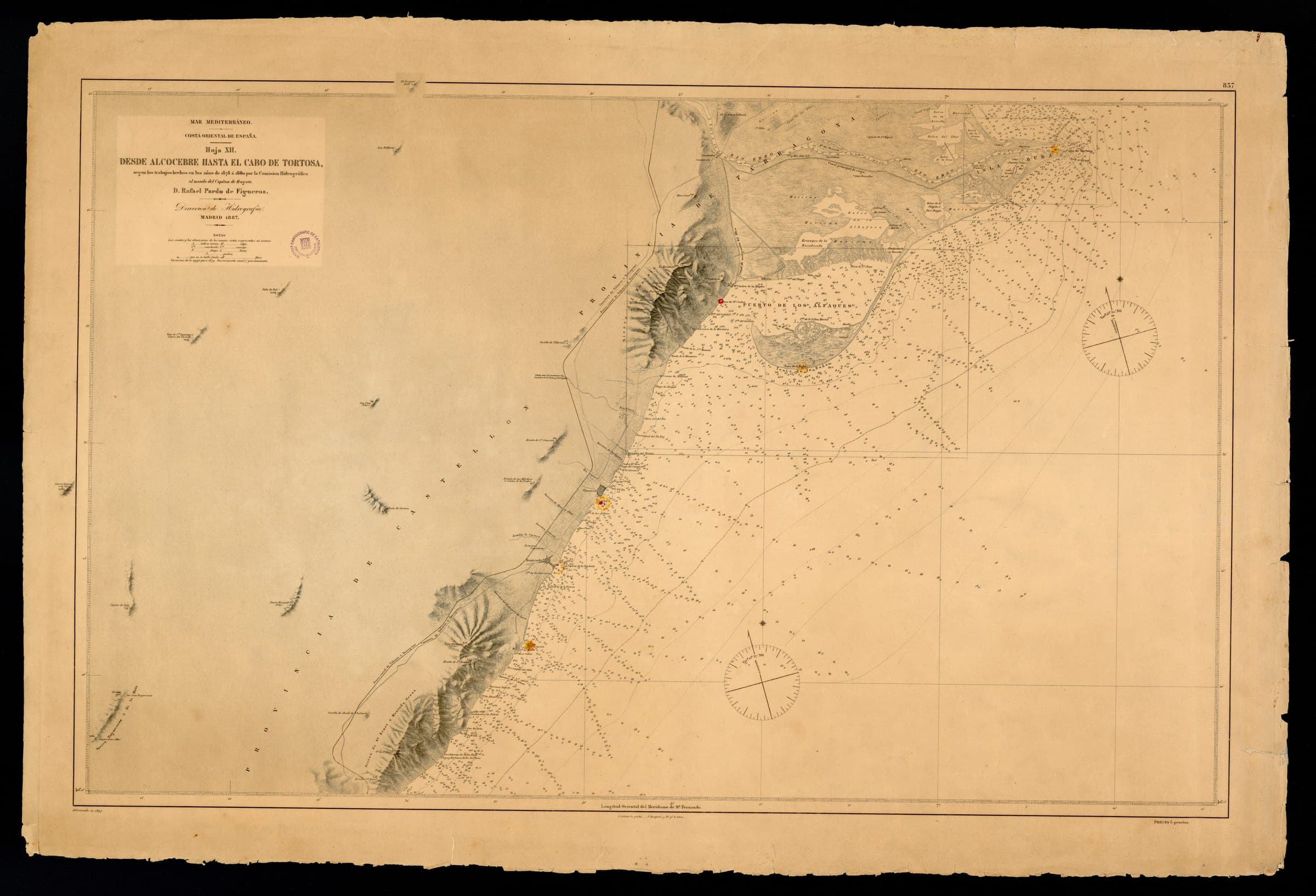 Desde Alcocebre hasta el cabo de Tortosa (1878–1880)
