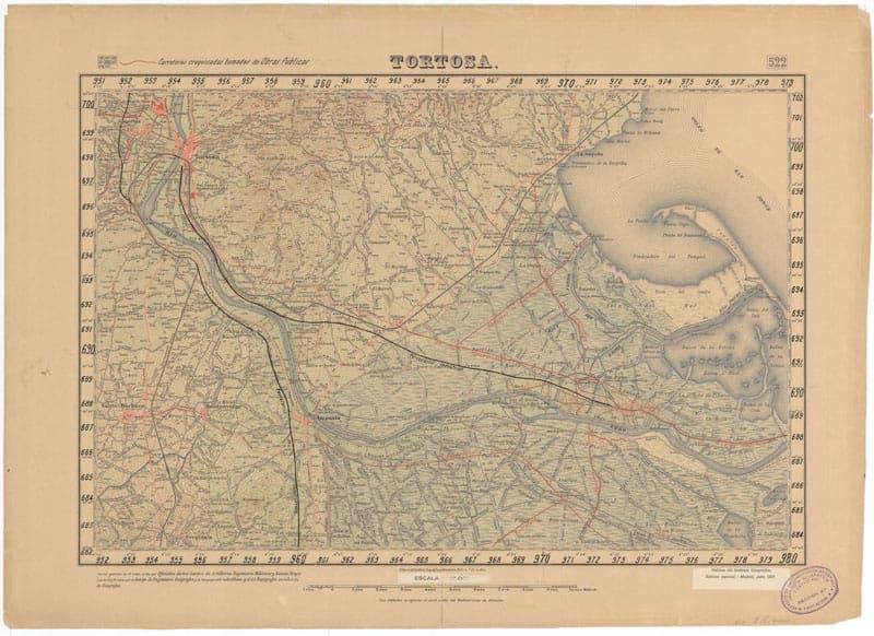 Tortosa 522 — Mapa Topográfico Nacional 1:50.000 (1937)