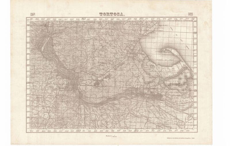 Tortosa 522 — Mapa Topográfico Nacional 1:50.000 (1938)
