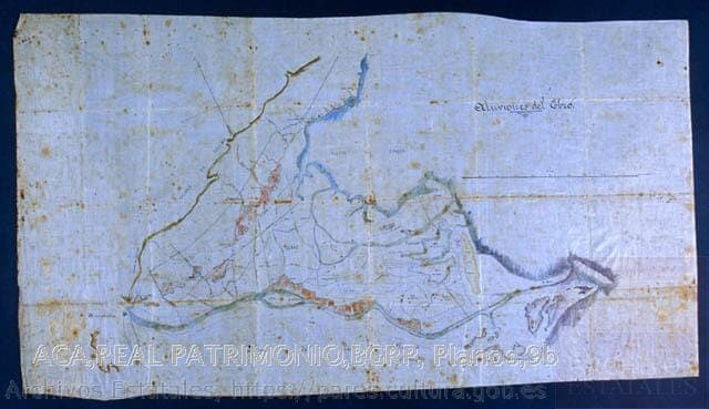 Aluviones de Ebro: part esquerra del delta (c. 1860)