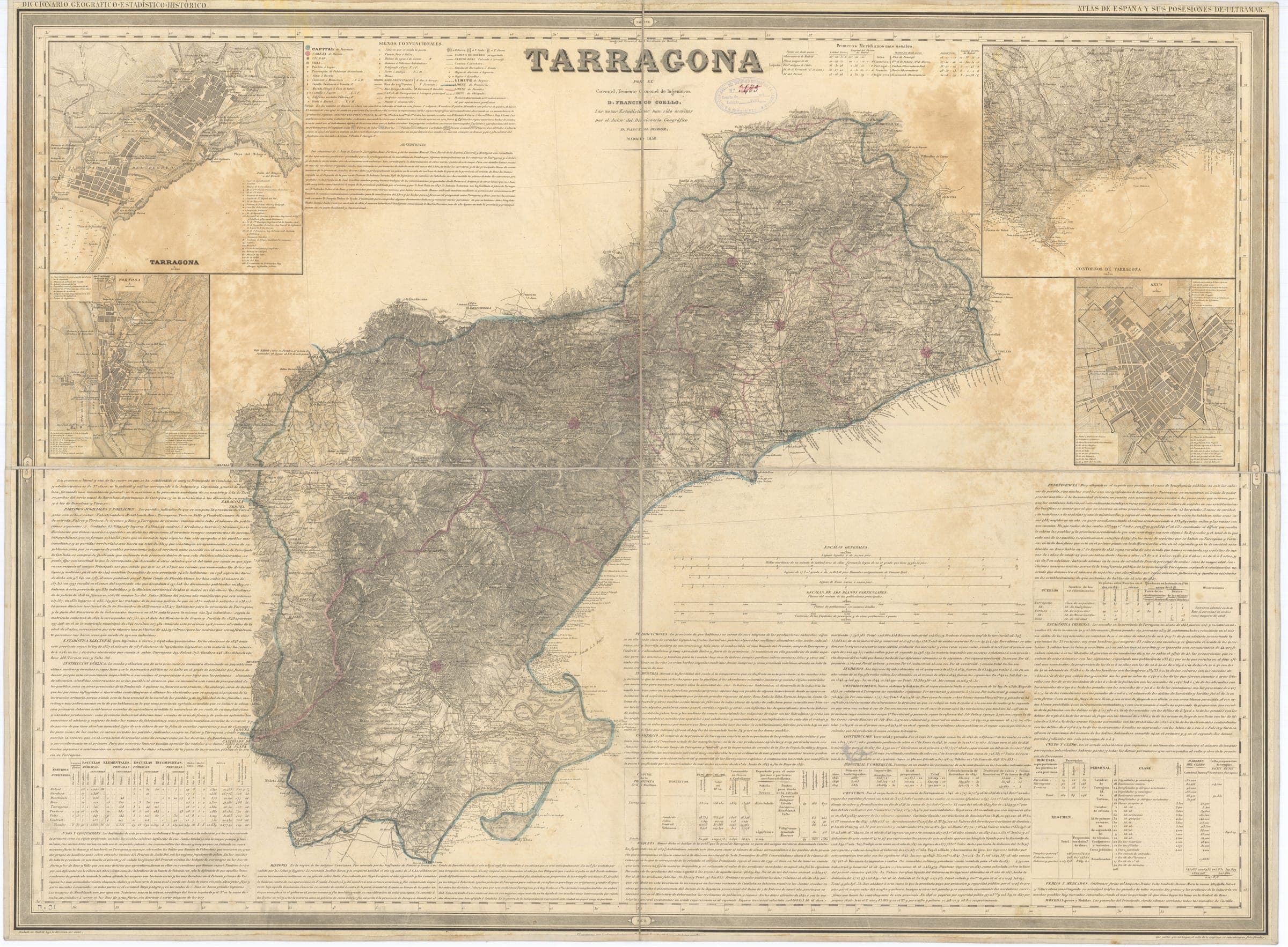 Mapa general de la Província de Tarragona (1858)