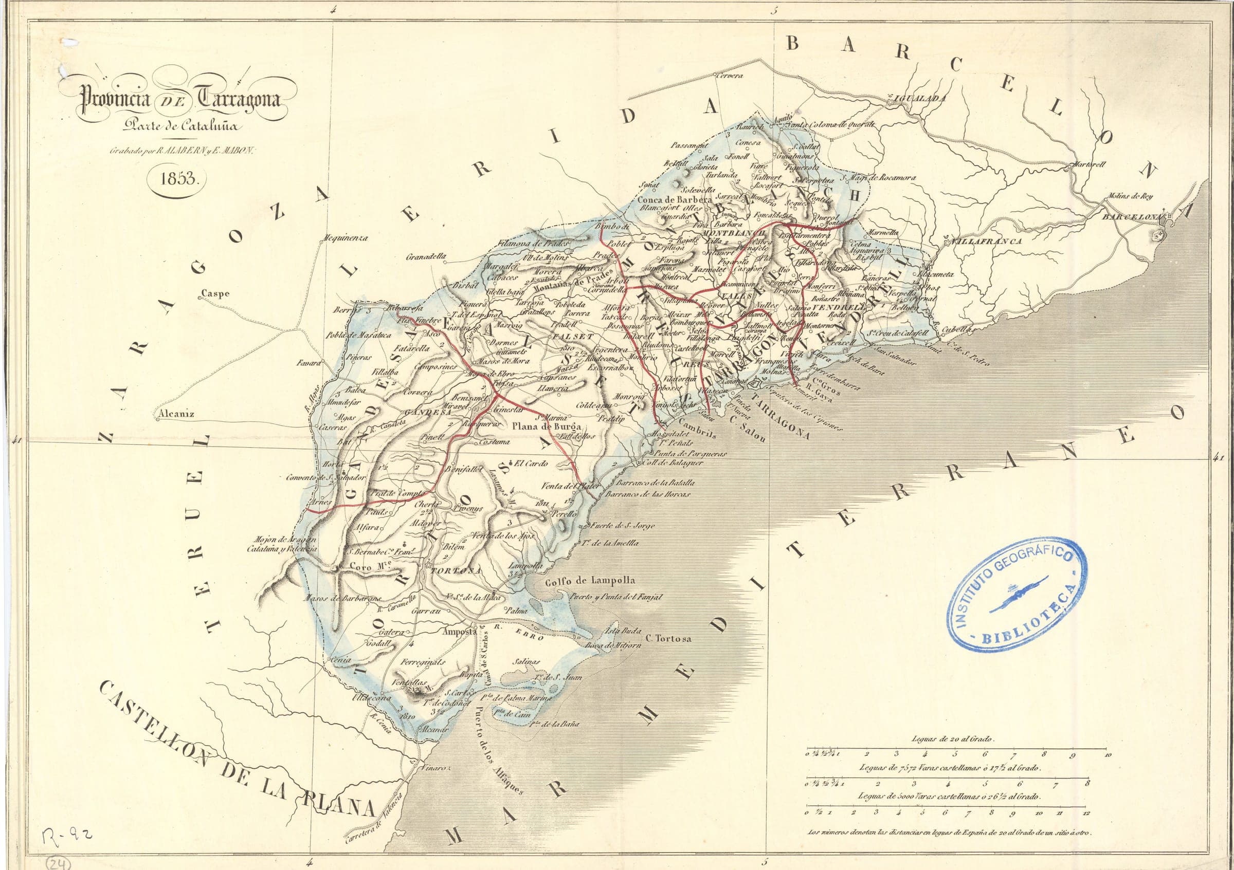 Provincia de Tarragona, parte de Cataluña (Alabern, 1853)